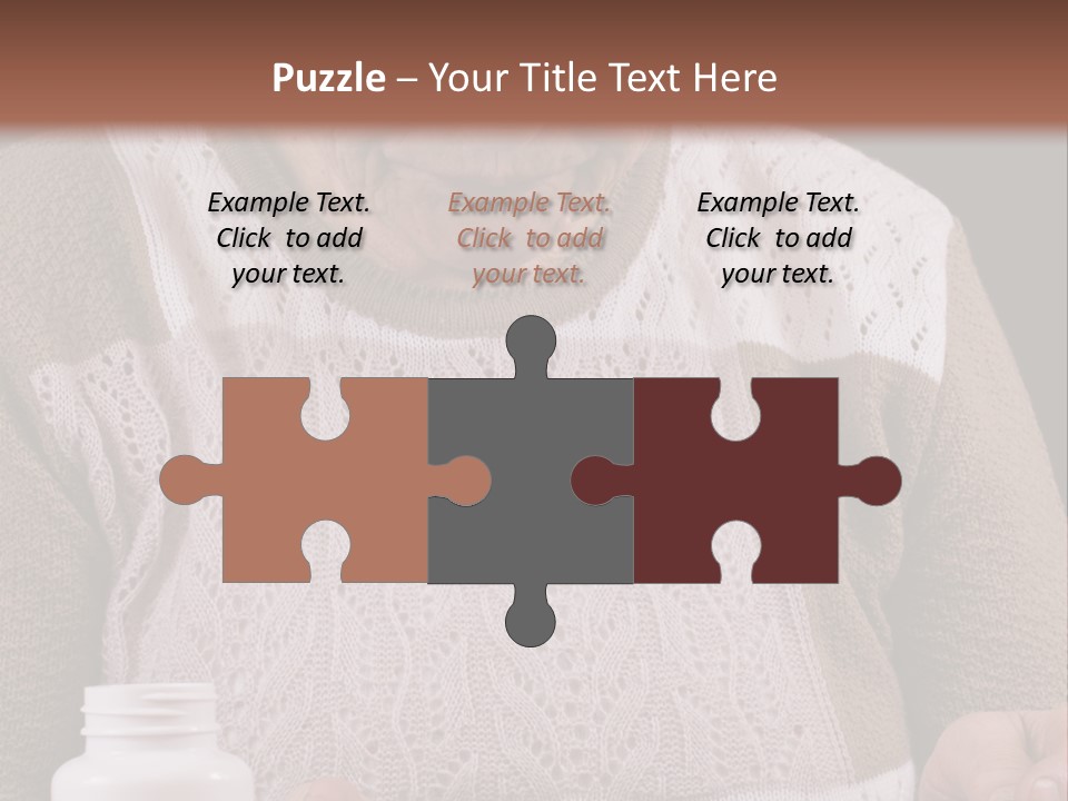 Senior Person Hair PowerPoint Template