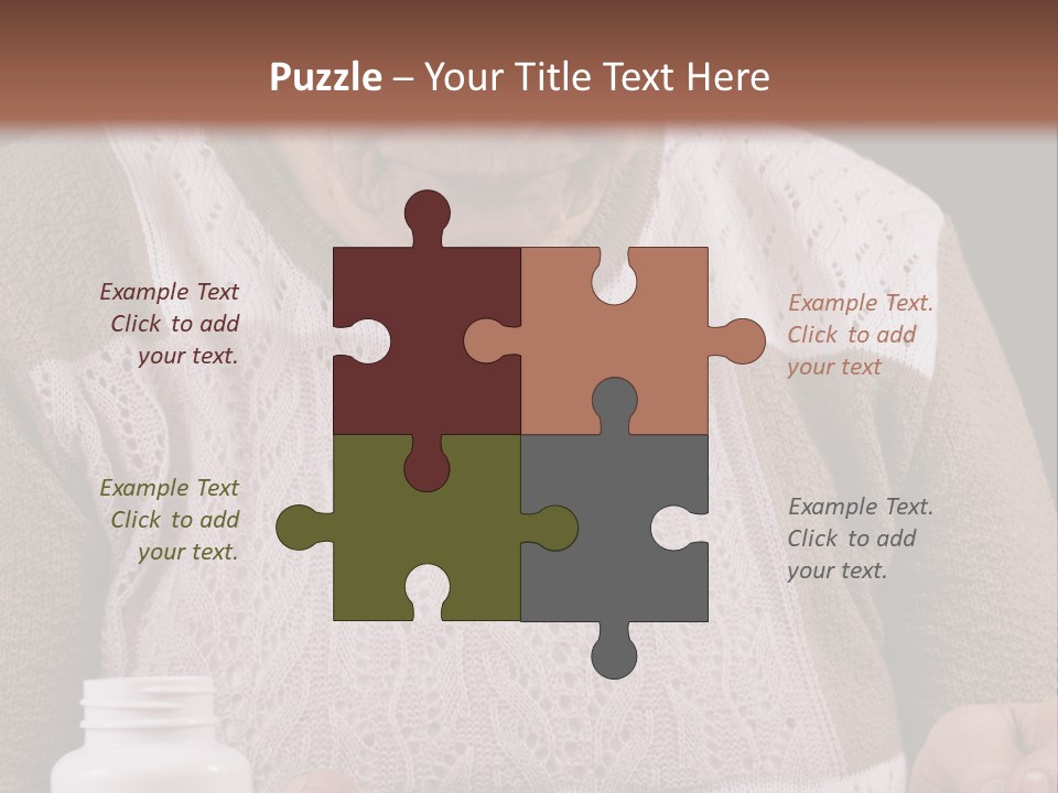 Senior Person Hair PowerPoint Template