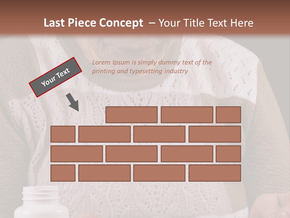 Senior Person Hair PowerPoint Template