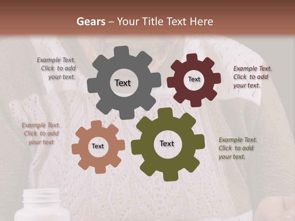 Senior Person Hair PowerPoint Template