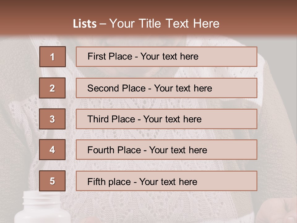 Senior Person Hair PowerPoint Template