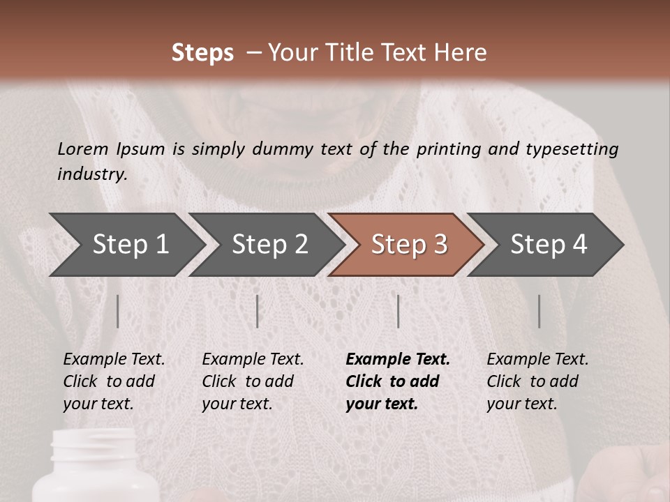 Senior Person Hair PowerPoint Template