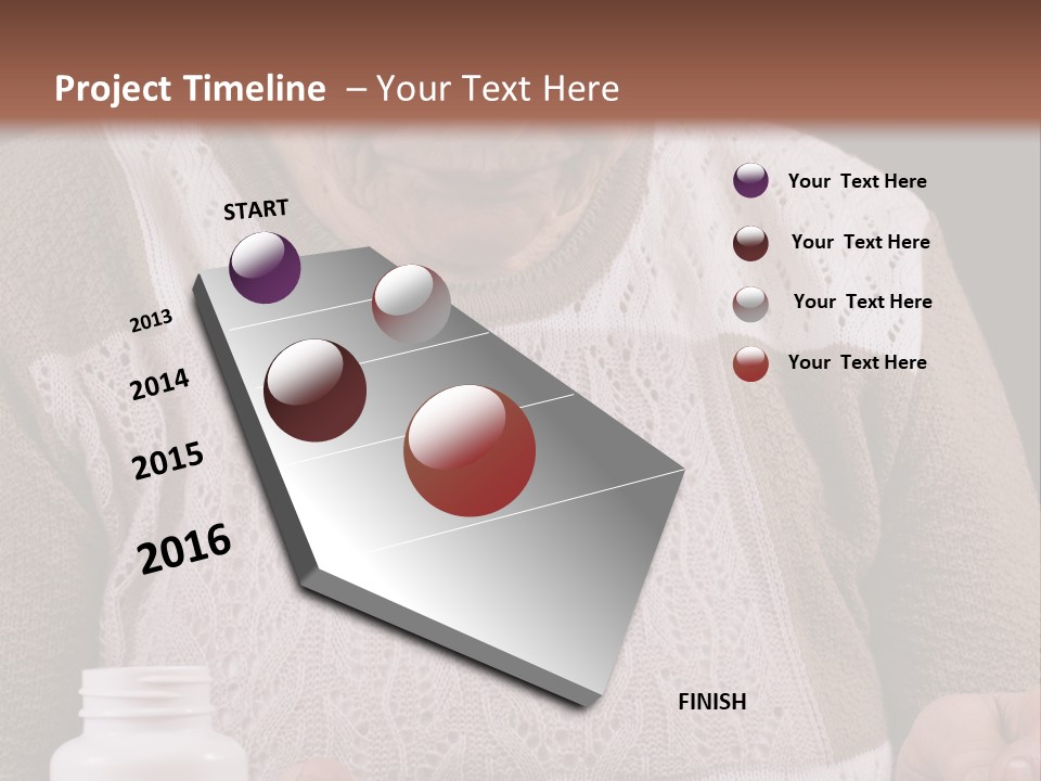 Senior Person Hair PowerPoint Template
