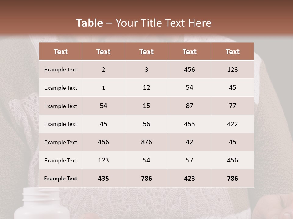Senior Person Hair PowerPoint Template