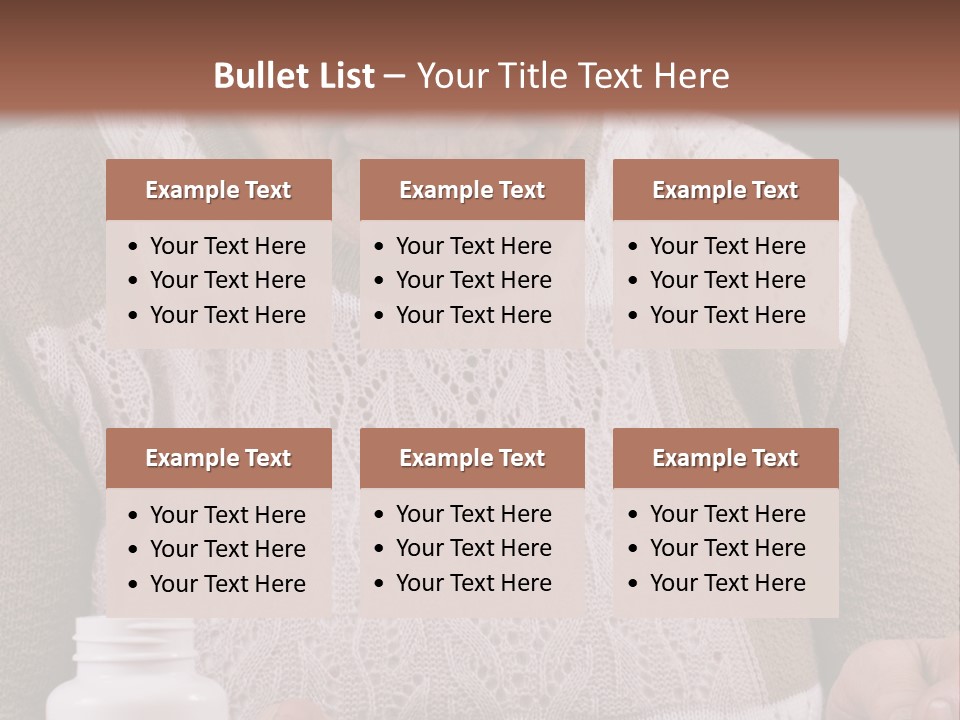 Senior Person Hair PowerPoint Template