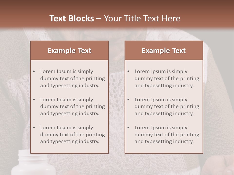 Senior Person Hair PowerPoint Template