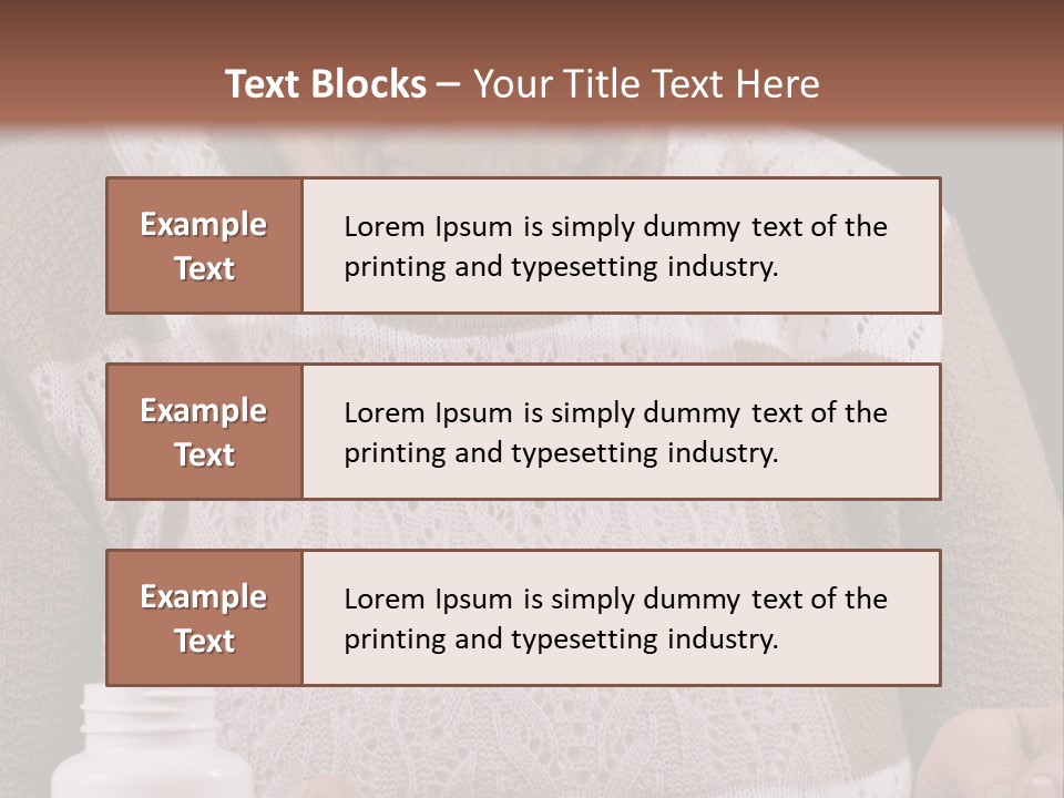 Senior Person Hair PowerPoint Template