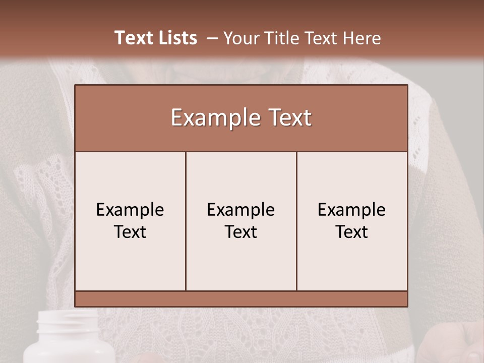 Senior Person Hair PowerPoint Template