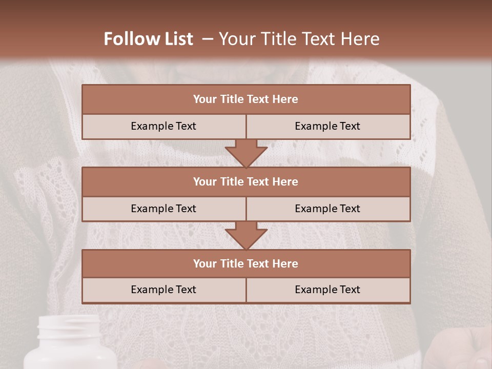 Senior Person Hair PowerPoint Template