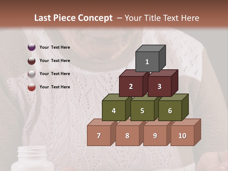 Senior Person Hair PowerPoint Template