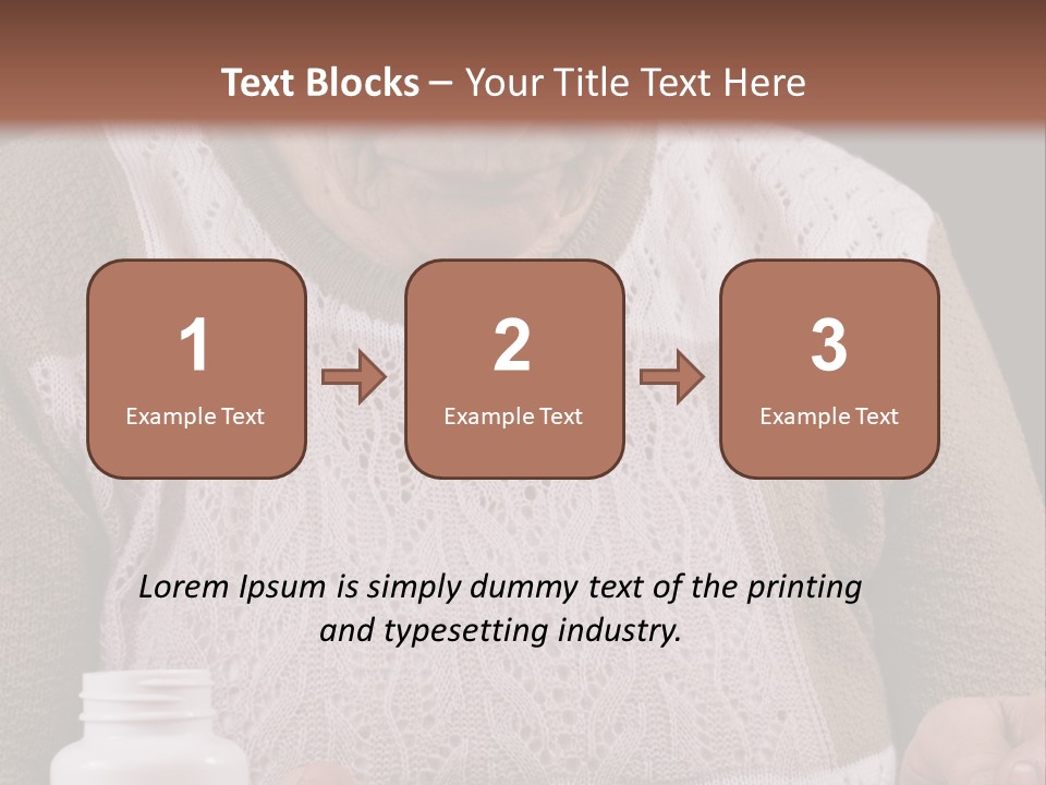 Senior Person Hair PowerPoint Template