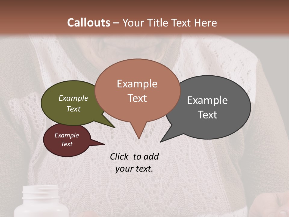 Senior Person Hair PowerPoint Template