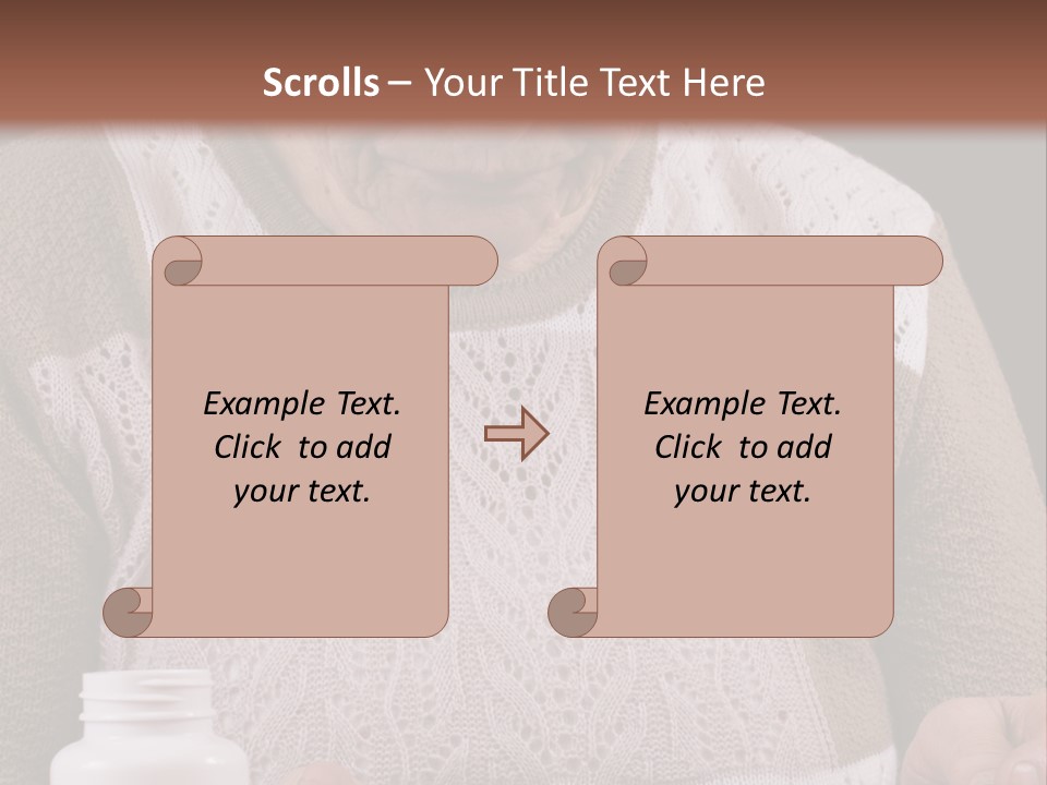 Senior Person Hair PowerPoint Template