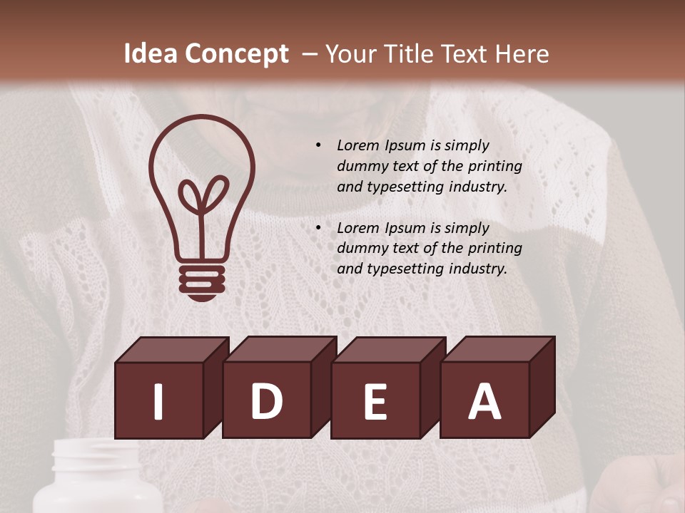 Senior Person Hair PowerPoint Template