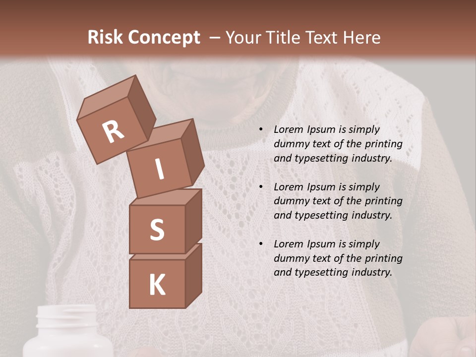 Senior Person Hair PowerPoint Template