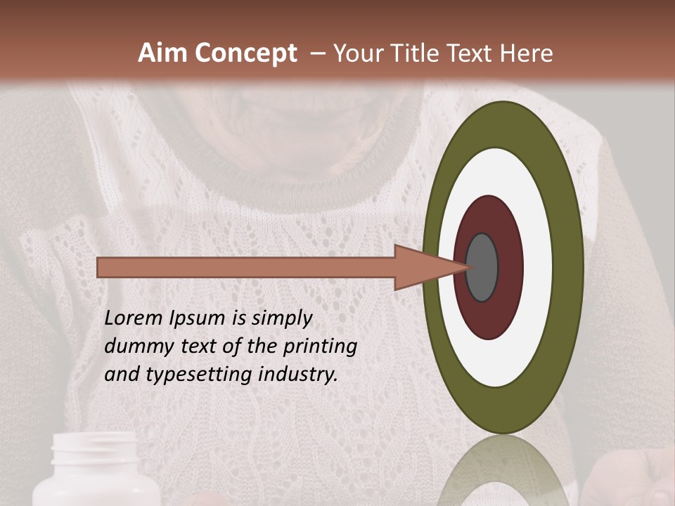 Senior Person Hair PowerPoint Template