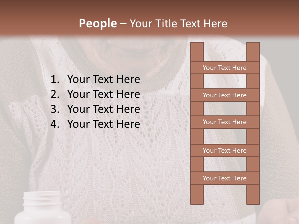 Senior Person Hair PowerPoint Template