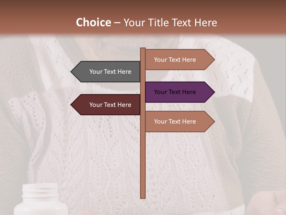 Senior Person Hair PowerPoint Template