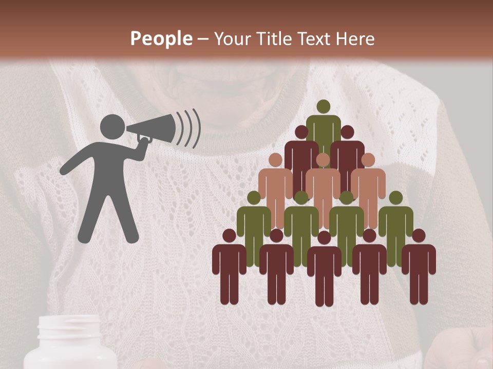 Senior Person Hair PowerPoint Template