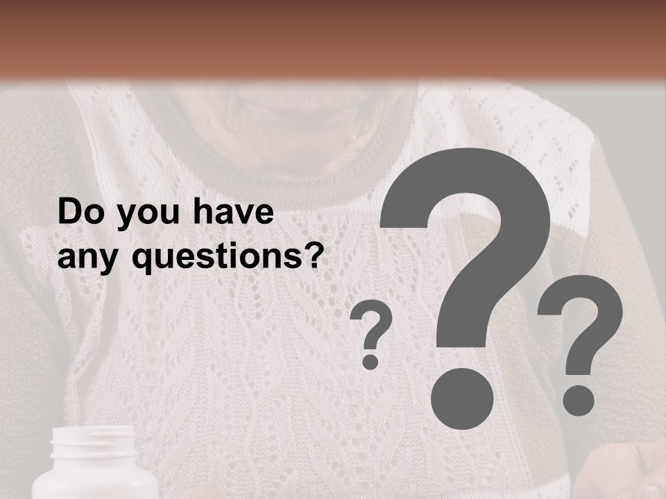 Senior Person Hair PowerPoint Template