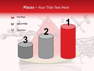 A Slice Of Watermelon With Water Splashing Around It PowerPoint Template