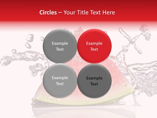 A Slice Of Watermelon With Water Splashing Around It PowerPoint Template