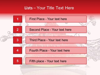 A Slice Of Watermelon With Water Splashing Around It PowerPoint Template