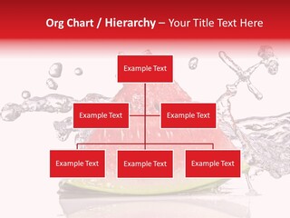 A Slice Of Watermelon With Water Splashing Around It PowerPoint Template