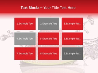 A Slice Of Watermelon With Water Splashing Around It PowerPoint Template