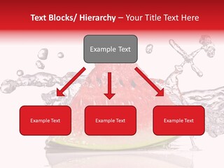 A Slice Of Watermelon With Water Splashing Around It PowerPoint Template