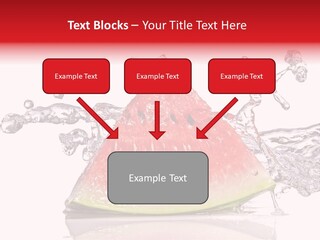 A Slice Of Watermelon With Water Splashing Around It PowerPoint Template