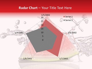 A Slice Of Watermelon With Water Splashing Around It PowerPoint Template