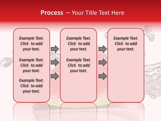 A Slice Of Watermelon With Water Splashing Around It PowerPoint Template