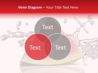 A Slice Of Watermelon With Water Splashing Around It PowerPoint Template