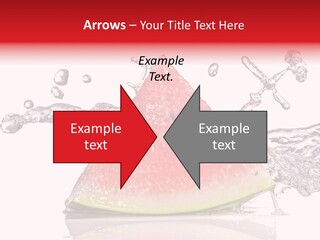 A Slice Of Watermelon With Water Splashing Around It PowerPoint Template