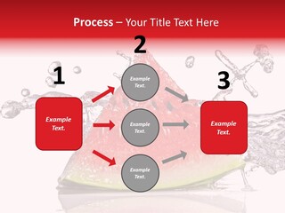 A Slice Of Watermelon With Water Splashing Around It PowerPoint Template