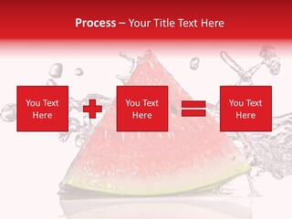 A Slice Of Watermelon With Water Splashing Around It PowerPoint Template