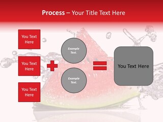 A Slice Of Watermelon With Water Splashing Around It PowerPoint Template