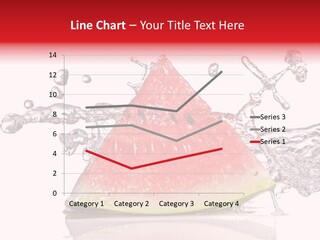 A Slice Of Watermelon With Water Splashing Around It PowerPoint Template