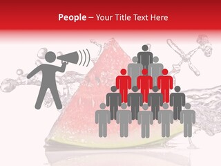 A Slice Of Watermelon With Water Splashing Around It PowerPoint Template