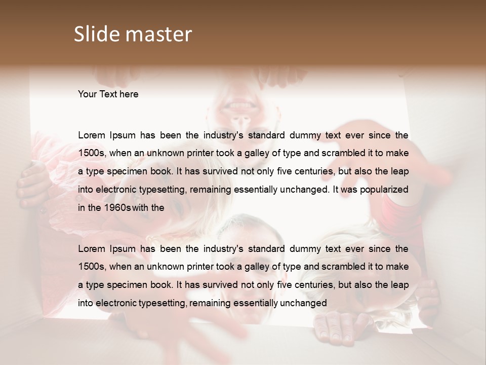 Box Girl Move PowerPoint Template