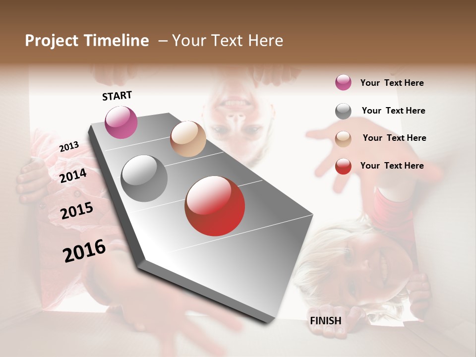 Box Girl Move PowerPoint Template