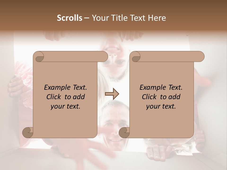 Box Girl Move PowerPoint Template
