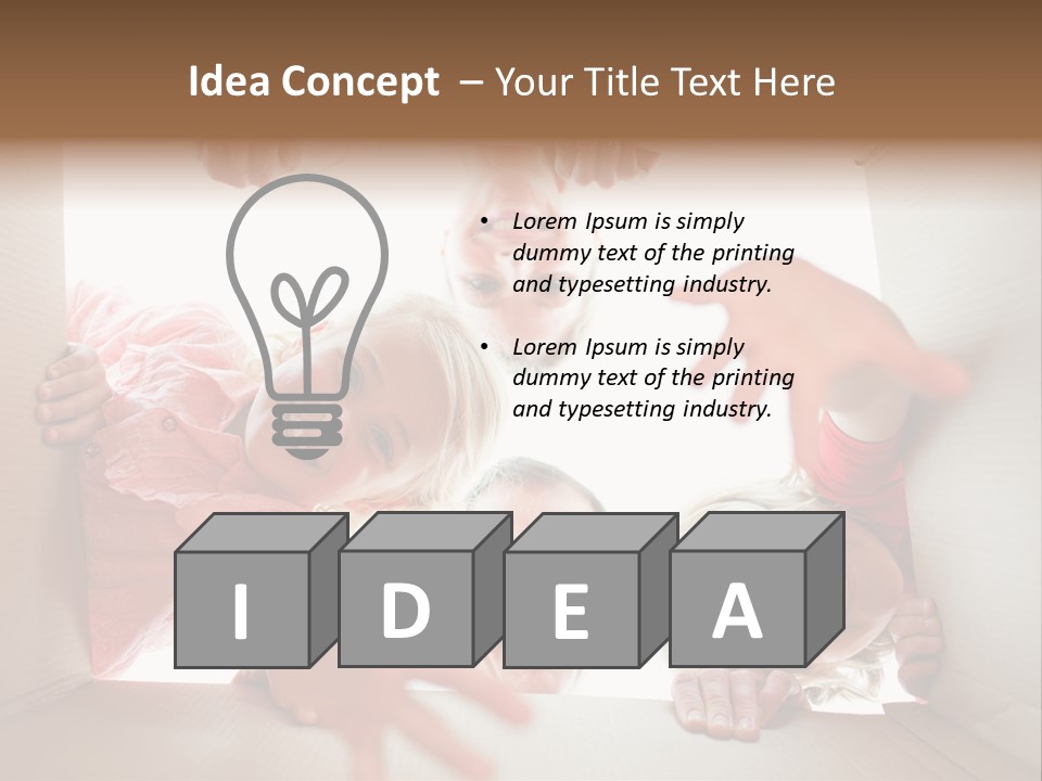 Box Girl Move PowerPoint Template