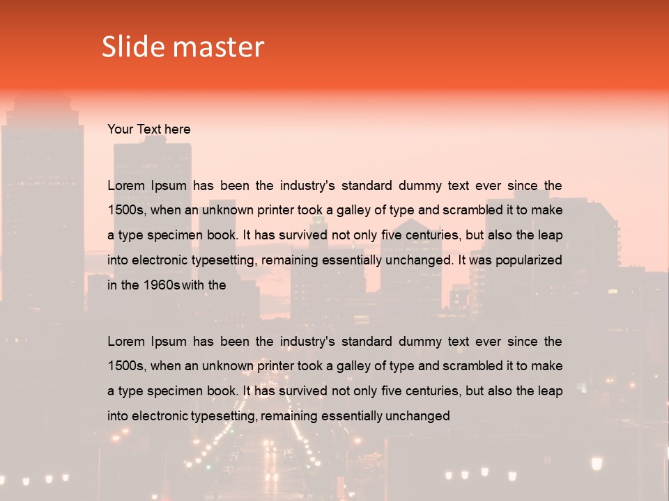 Great Capital Downtown PowerPoint Template