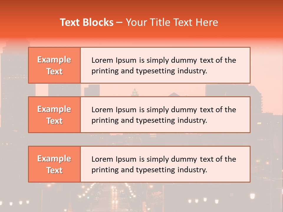 Great Capital Downtown PowerPoint Template