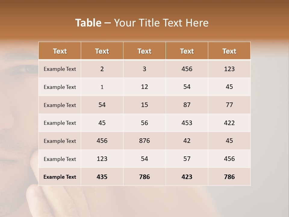 Face Image Part PowerPoint Template