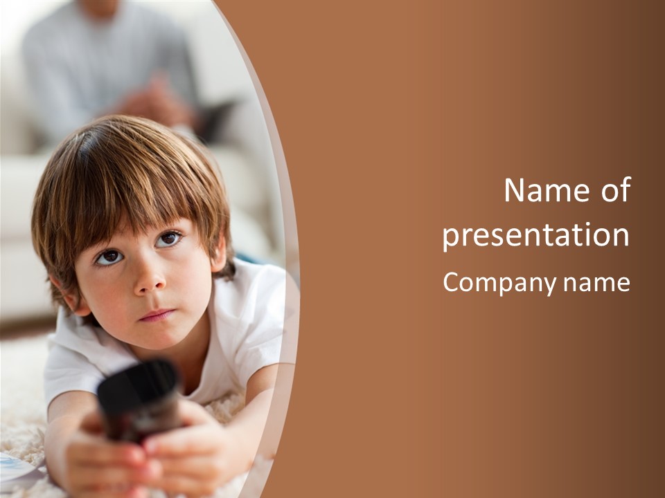 Adorable Lying Plasma PowerPoint Template