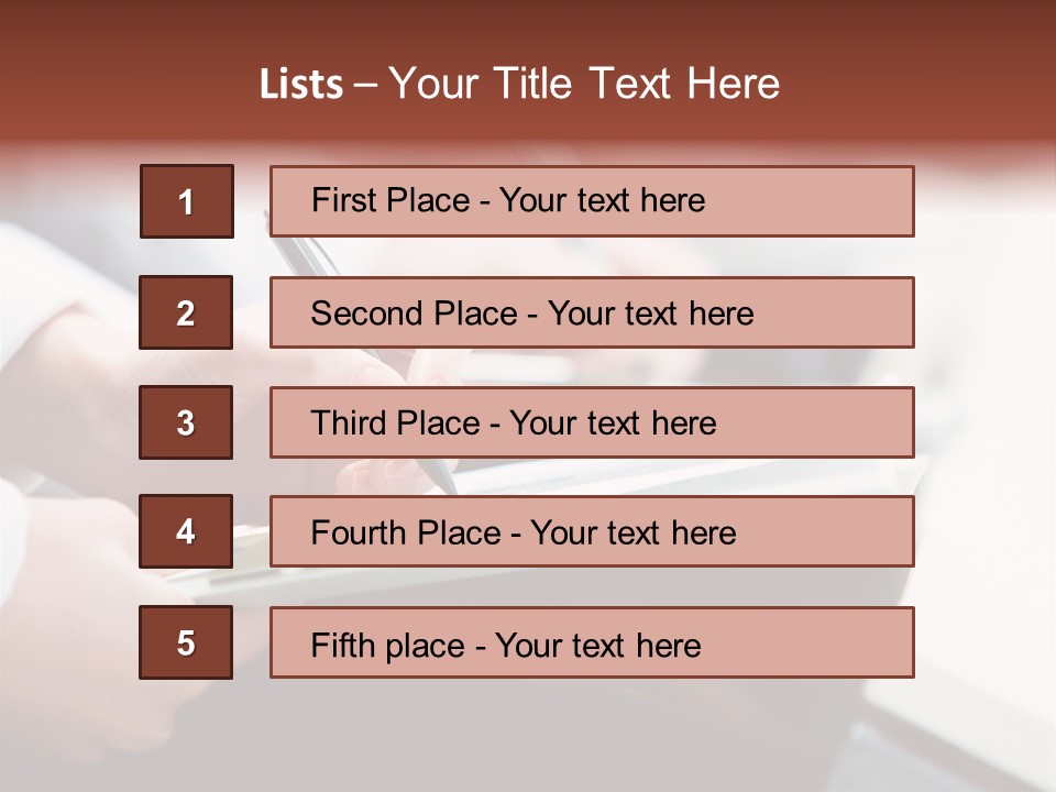 Note Holding Summary PowerPoint Template