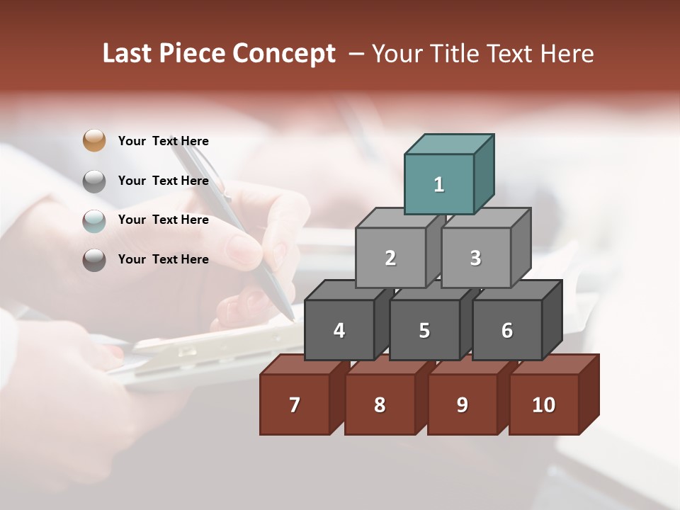 Note Holding Summary PowerPoint Template